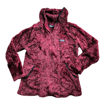 Patagonia Teddy Fleece Hoodie – Burgundy – Size L