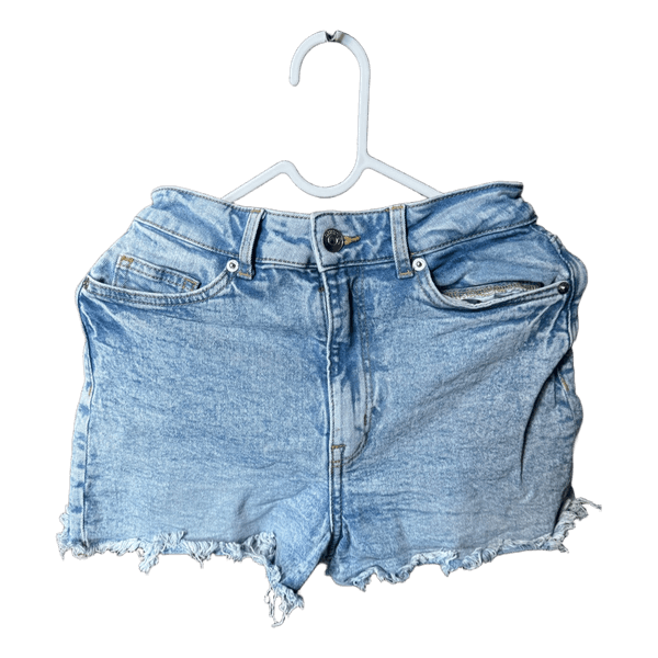 Light blue denim shorts