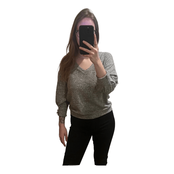 Grey v-neck sweater