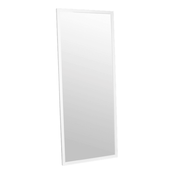 White rectangular floor mirror
