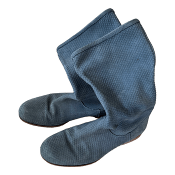 Pollini Blue leather mid-calf boots