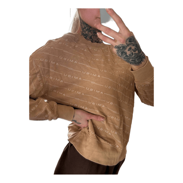 Brown logo print sweatshirt