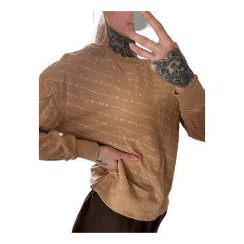 Brown logo print sweatshirt