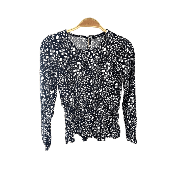 Black floral top
