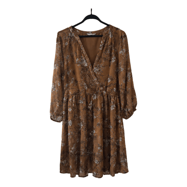 Brown floral dress
