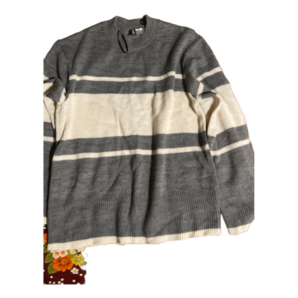 H&M Striped grey knitted sweater