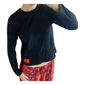 Sort Calvin Klein langærmet top