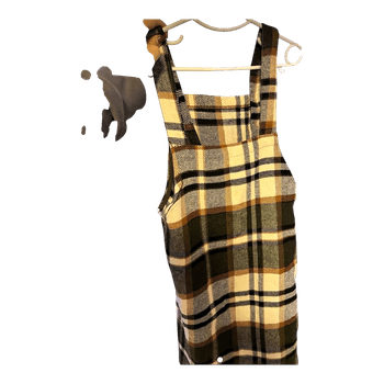 Plaid pinafore dress