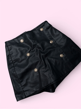 Black leather skirt
