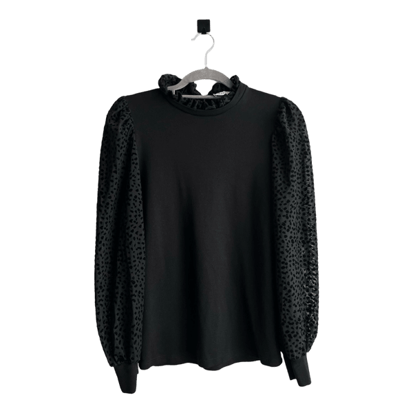 Black long sleeve top