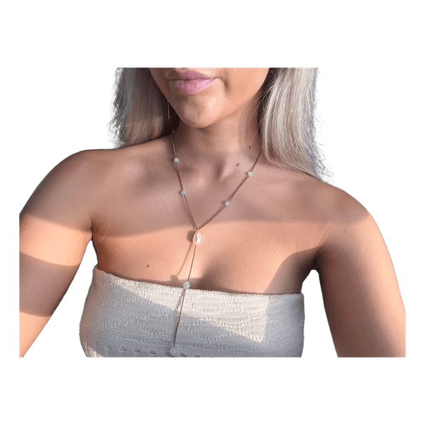 Y halskæde med perler