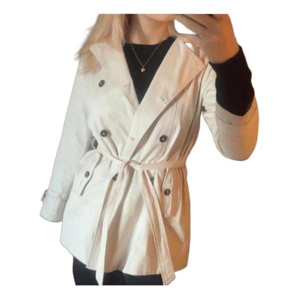Beige trenchcoat med skärp
