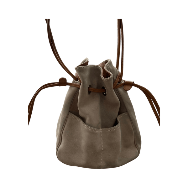 beige Lancel mokkanahkainen bucket bag 