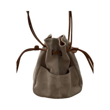 beige Lancel mokkanahkainen bucket bag 