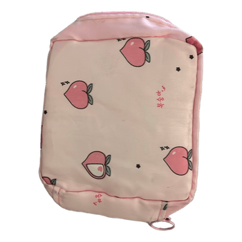 Peach print travel storage bag