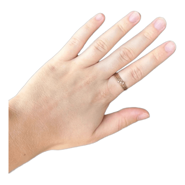 Guldfarvet ring med sten