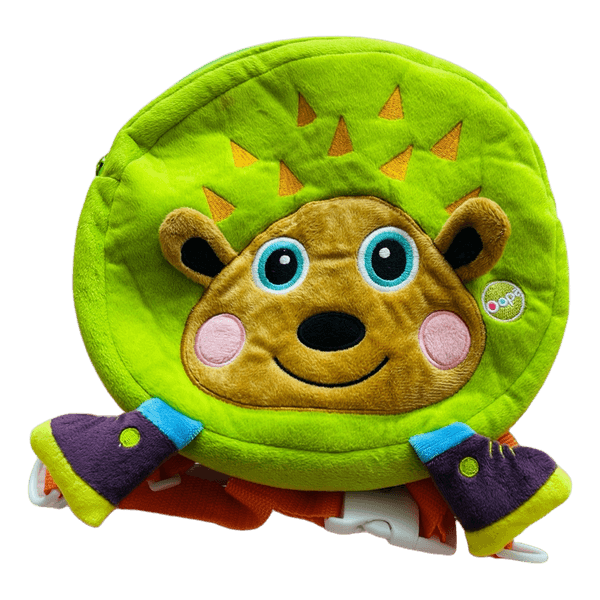 Green plush toddler backpack