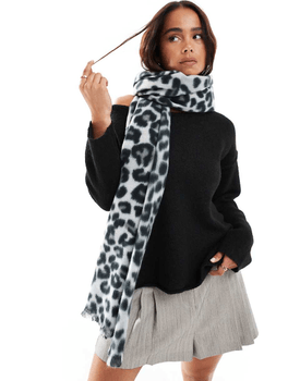 Tonal leopard scarf
