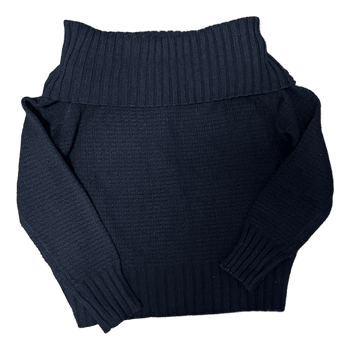 Navy off-shoulder sweater
