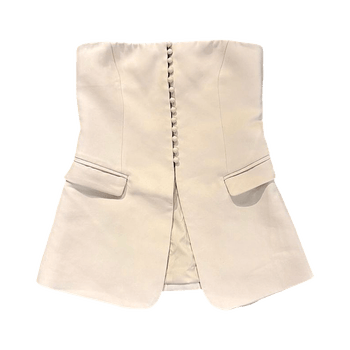 Valkoinen peplum-toppi S