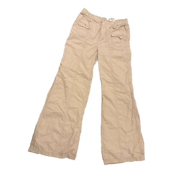 Beige wide-leg trousers