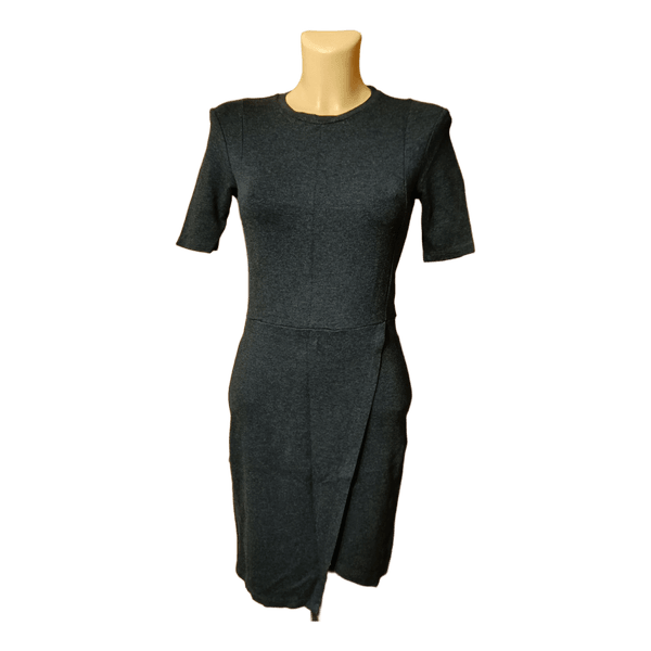 Grey wrap mini dress
