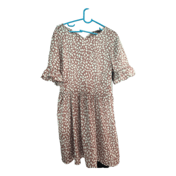 Boohoo patterned frill dress