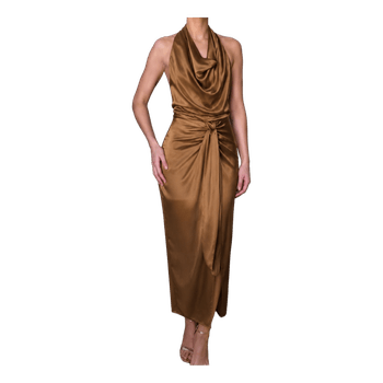 Zara brown satin dress