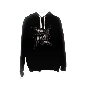 Mustan värinen huppari