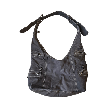 Dark grey hobo shoulder bag