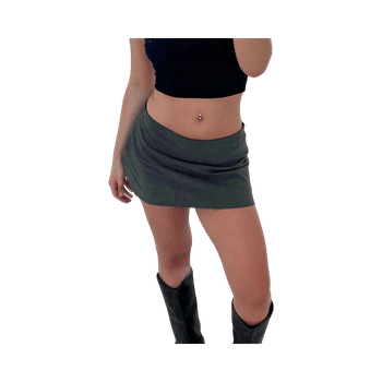Gray mini skirt