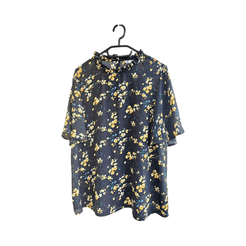 Flower patterned blouse, size 42