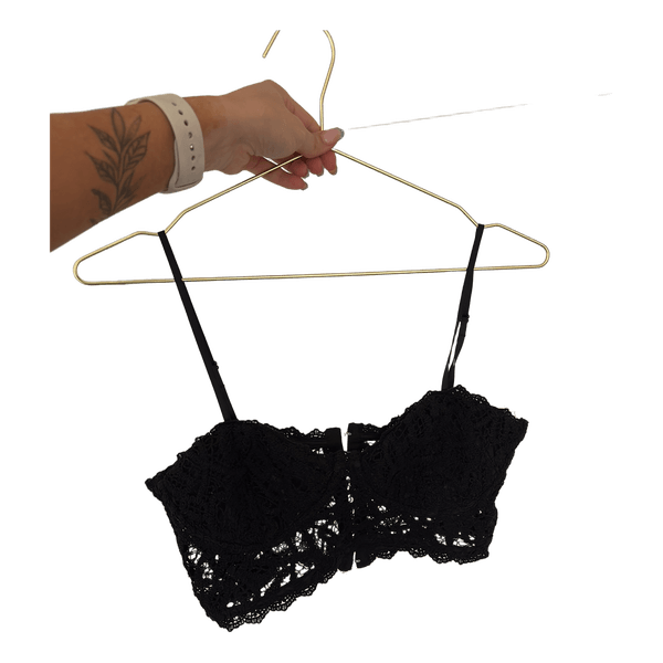 Zara musta pitsinen bralette