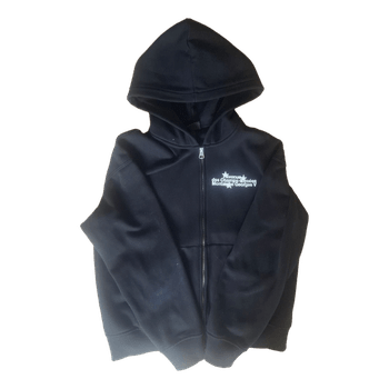 Black zip-up hoodie