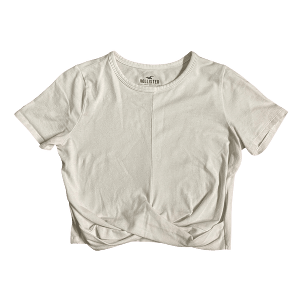 Hollister white baby tee