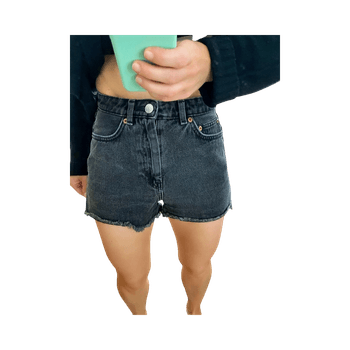Musta farkkushortsit Monki