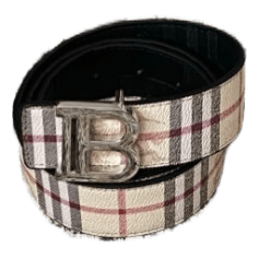 Burberry check belt
