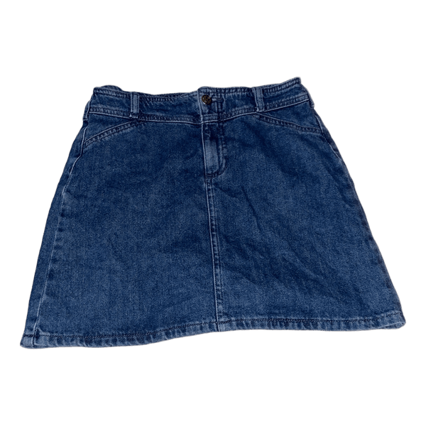 Blå denimnederdel