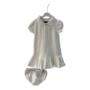Ralph Lauren Baby Girl Polo Dress + Bloomers 18M