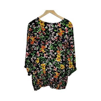 Zizzi Floral Airy Blouse Sz. 38 Oversized Boho Feminine