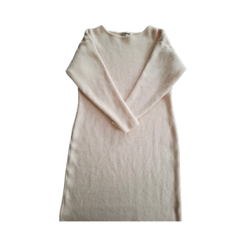 SAMUJI ecru 100% wool knit midi dress