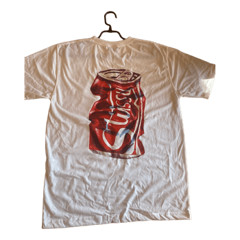 White Stussy graphic t-shirt
