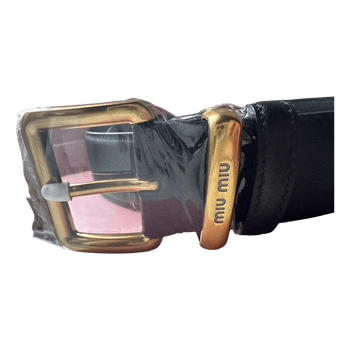 Miu Miu black leather belt