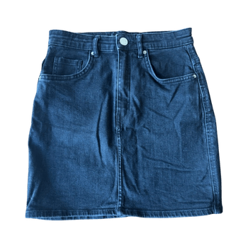 Zara Black Denim Mini Skirt – Size S / 36 / 8
