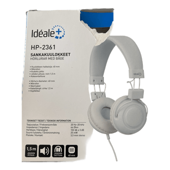 White wired headphones