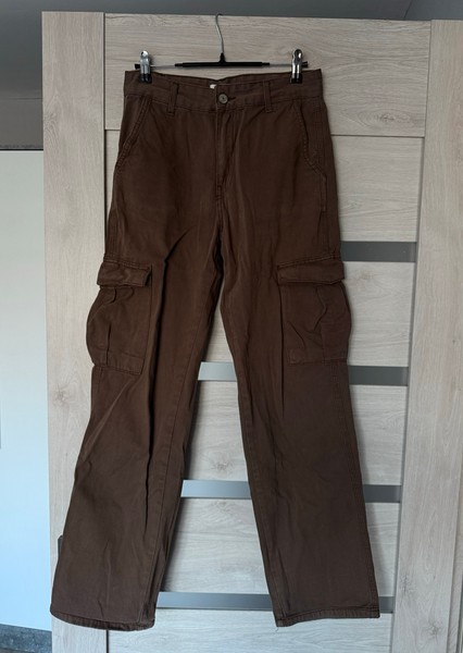 Brown cargo trousers