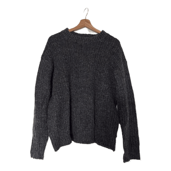 Grey knitted sweater