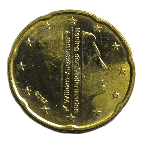 Netherlands 20 cent coin