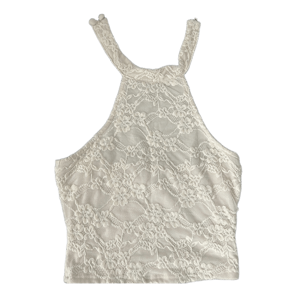 Hvid blonde haltertop