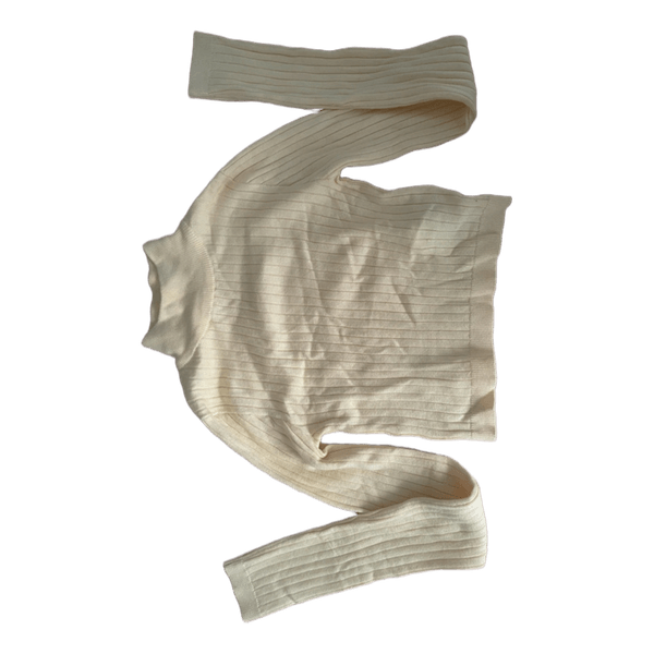 Cream ribbed sweater
